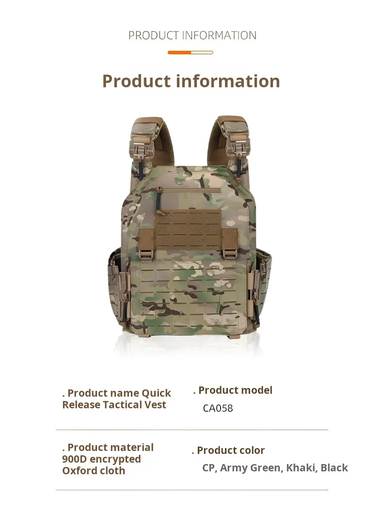 Vekeda Cordura Tactical Vest Digital Marpat Plate Carrier Tactical Vest ...