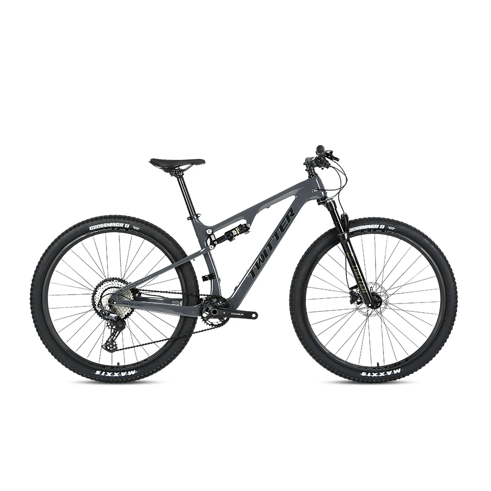 Twitter Carbon Fiber Mountain Bike - 12 Speed Full Suspension