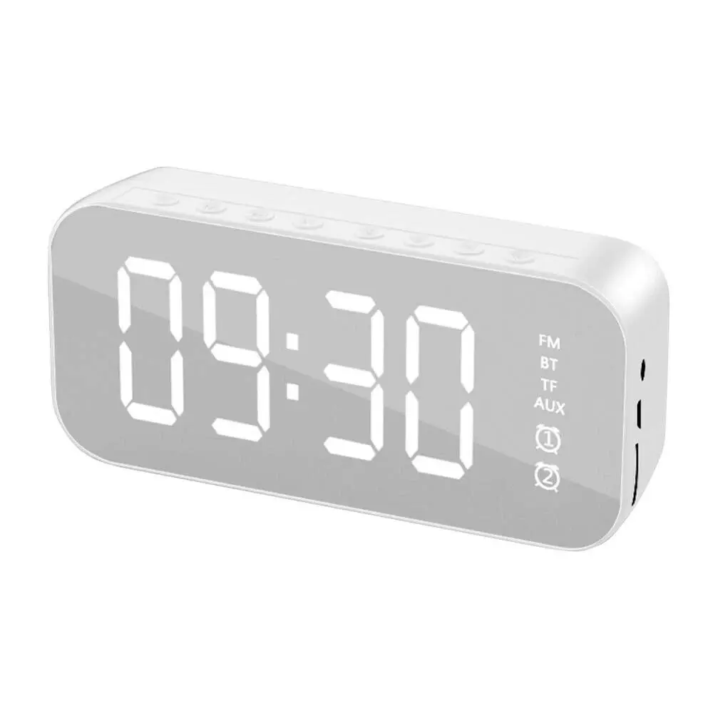 S5 Alarm Clock Mini Bt Speaker Mirror Radio Led Portable Wireless ...