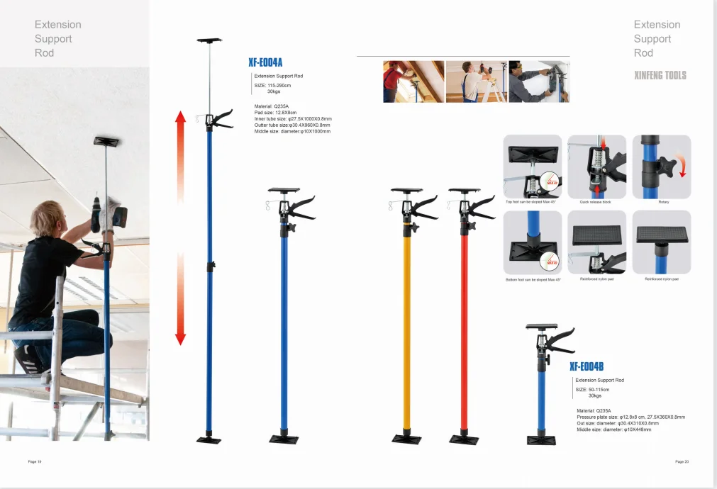 60-100CM Adjustable Extension Support Pole Telescopic Ceiling Support ...