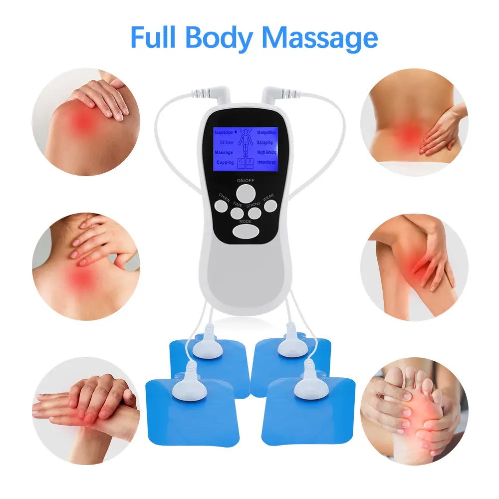 EMS Muscle Stimulator Tens Unit Neck Massage Machine Shiatsu Body Massager for Leg Back Arm Physical Therapy Equipment