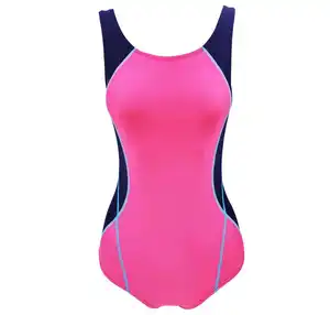 Wholesale One Piece Racing Swimwear for Ladies Breathable Sleeveless Sport Swimsuit Beachwear Female Racing Swim Gear
