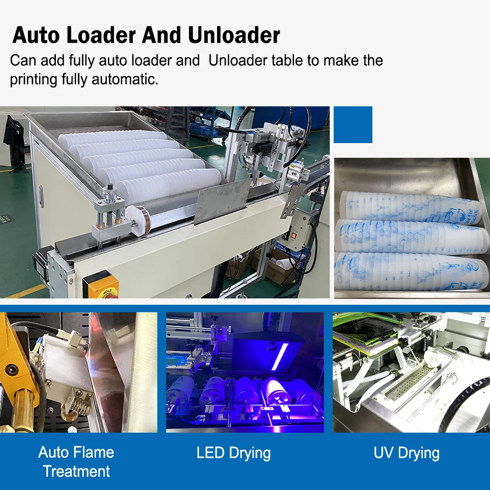 Automatic Plastic Cup Printing Machine 1-8 Color Cup Screen Printing Machine