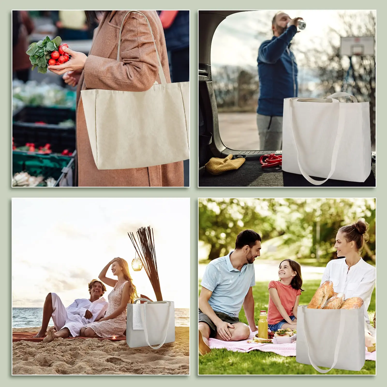 Hot Sale Cotton Customized Canvas Bag With Custom Printed Logo Tote Shopping Cotton Canvas Bag details