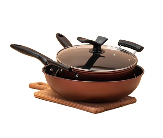 Non-Stick Metal Hand Pan and Cooking Pans Set Kitchen Pot Gift Sets for Fry and Cookware