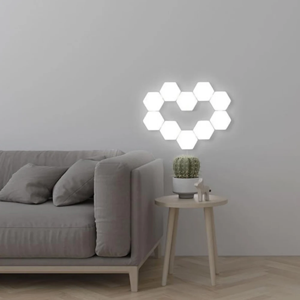 hexagonal touch sensitive led honeycomb wall night lights