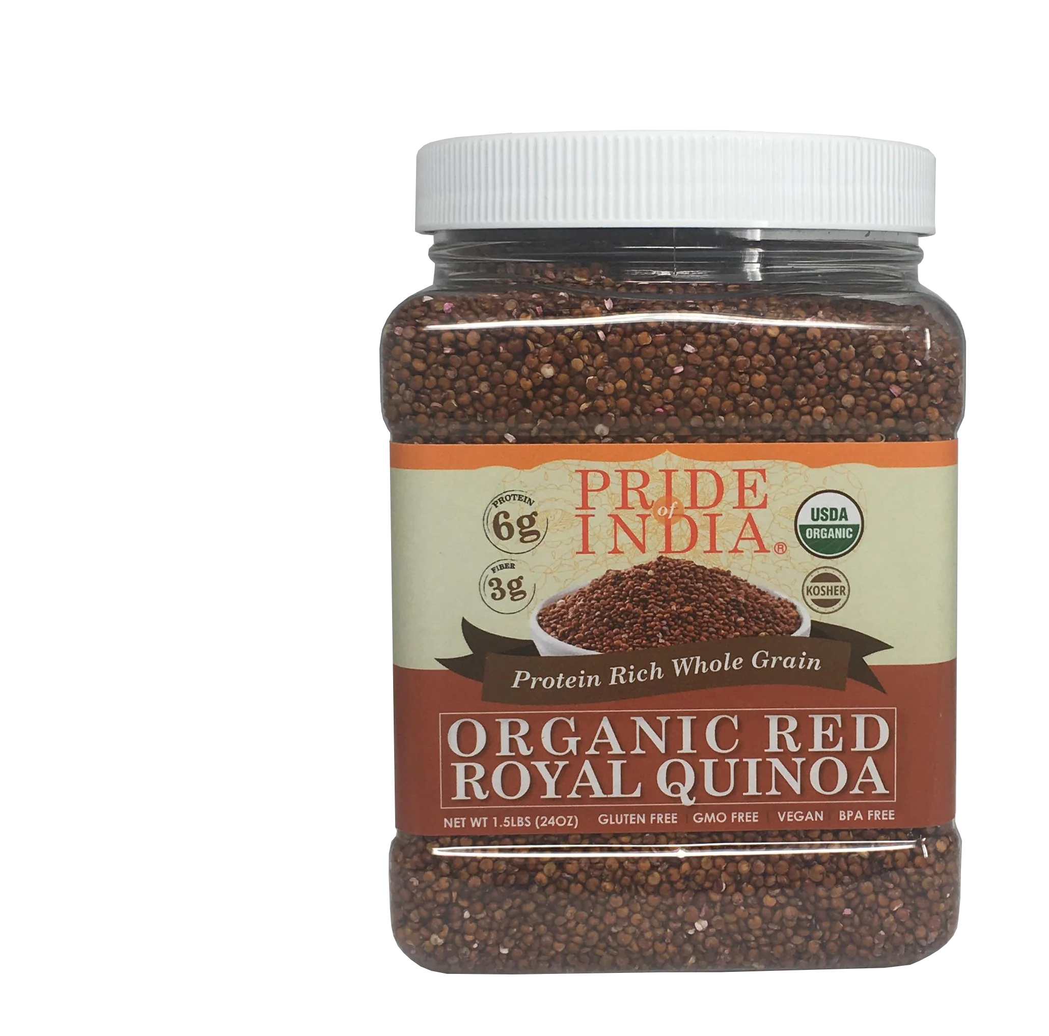 Organic Bolivian Red Royal Quinoa (3.3 LBS, 1497 gms)