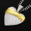 Fixed heart pendant+rope chain