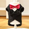 496 Black vest with burgundy bow tie