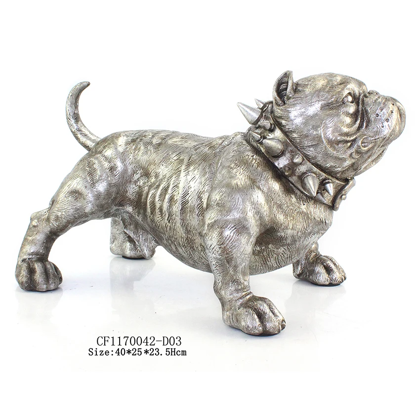 wholesale resin bulldog resin dog statue for home decoration details