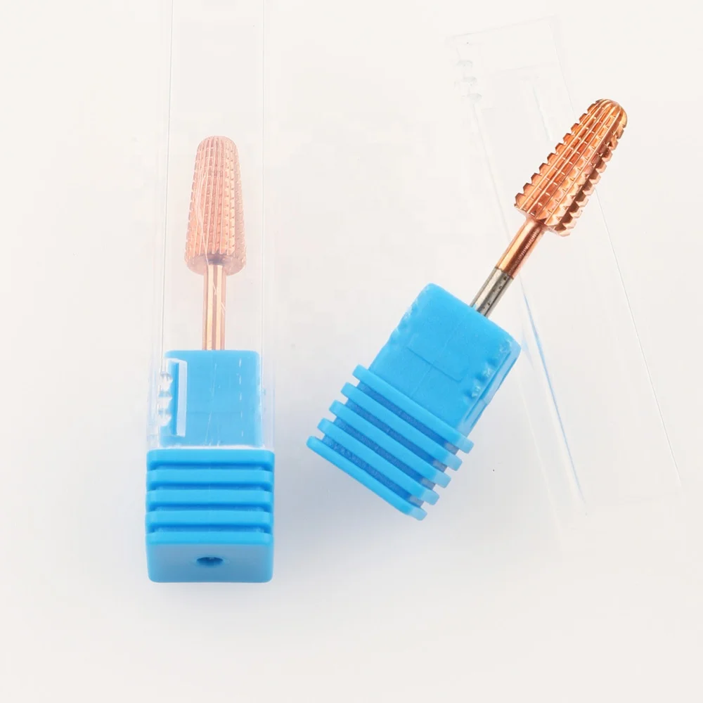 2020 новые карбидные фрезы для ногтей коническая форма радиуса удаления акриловых с покрытием из розового