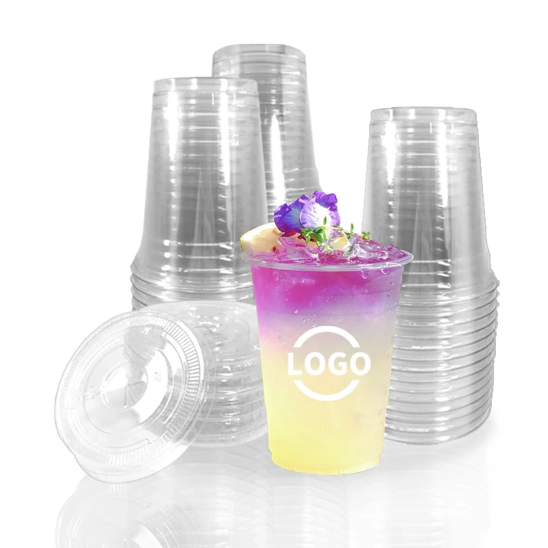 Wholesale Clear Iced Coffee Cups - 16oz Disposable PET