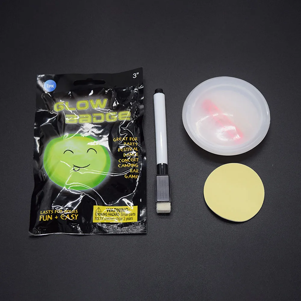 Colorful Glow in the Dark Party Sticks Personalised Wedding Halloween Easter or Christmas Badges Kids Toy