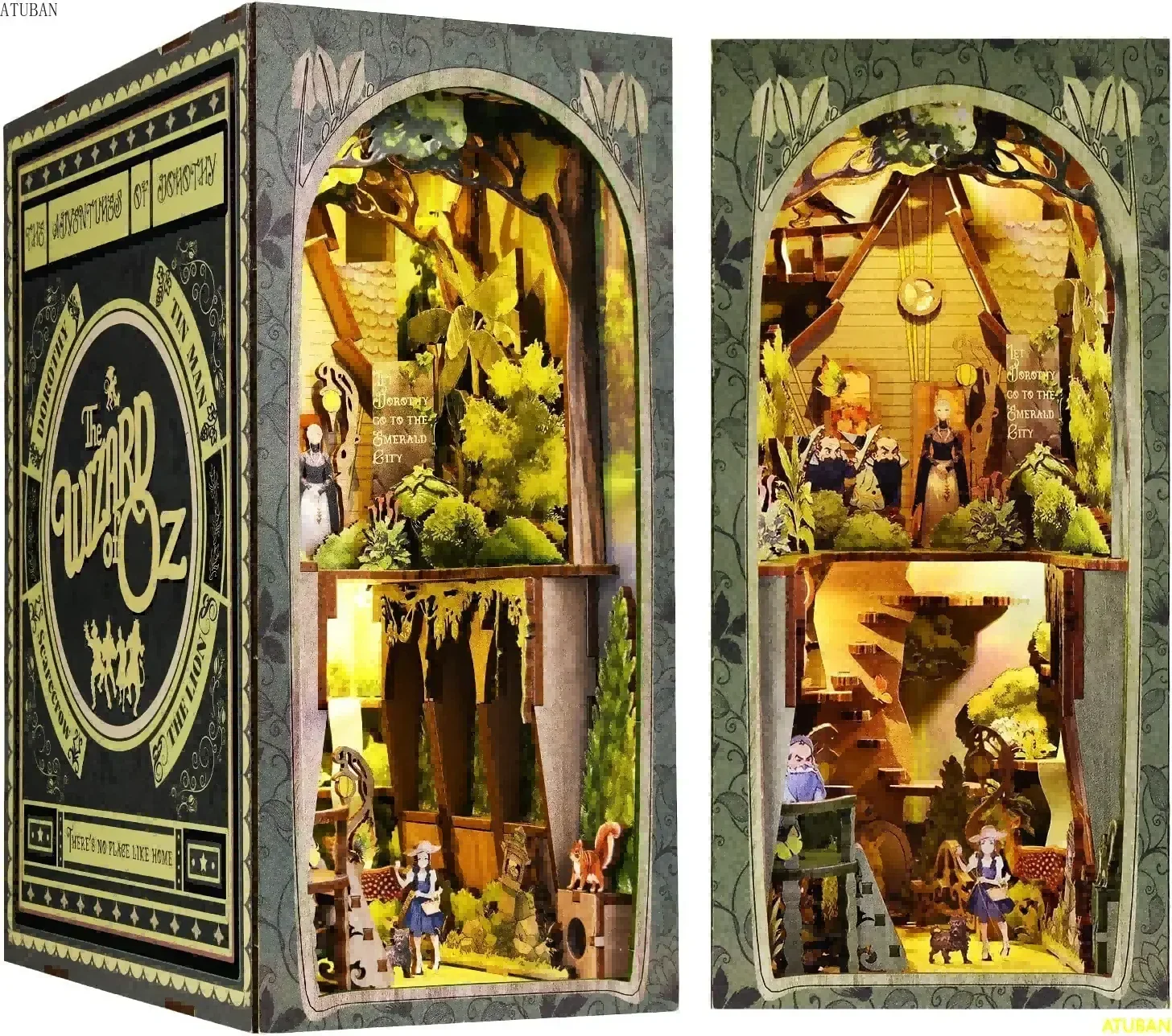 Fast Shipping IMiniature 3D DIY Book Nook Kit DIY Puzzle Doll House