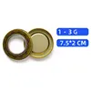 Oro, 1-3g (D7.5*H2cm), 300 unidades/caja
