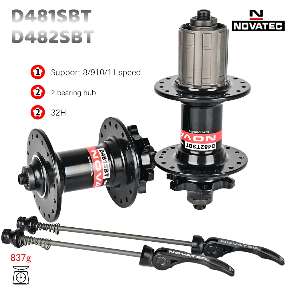 NOVATEC D481SBT MTB Hub - 32 Holes for 8-11 Speed Cassettes