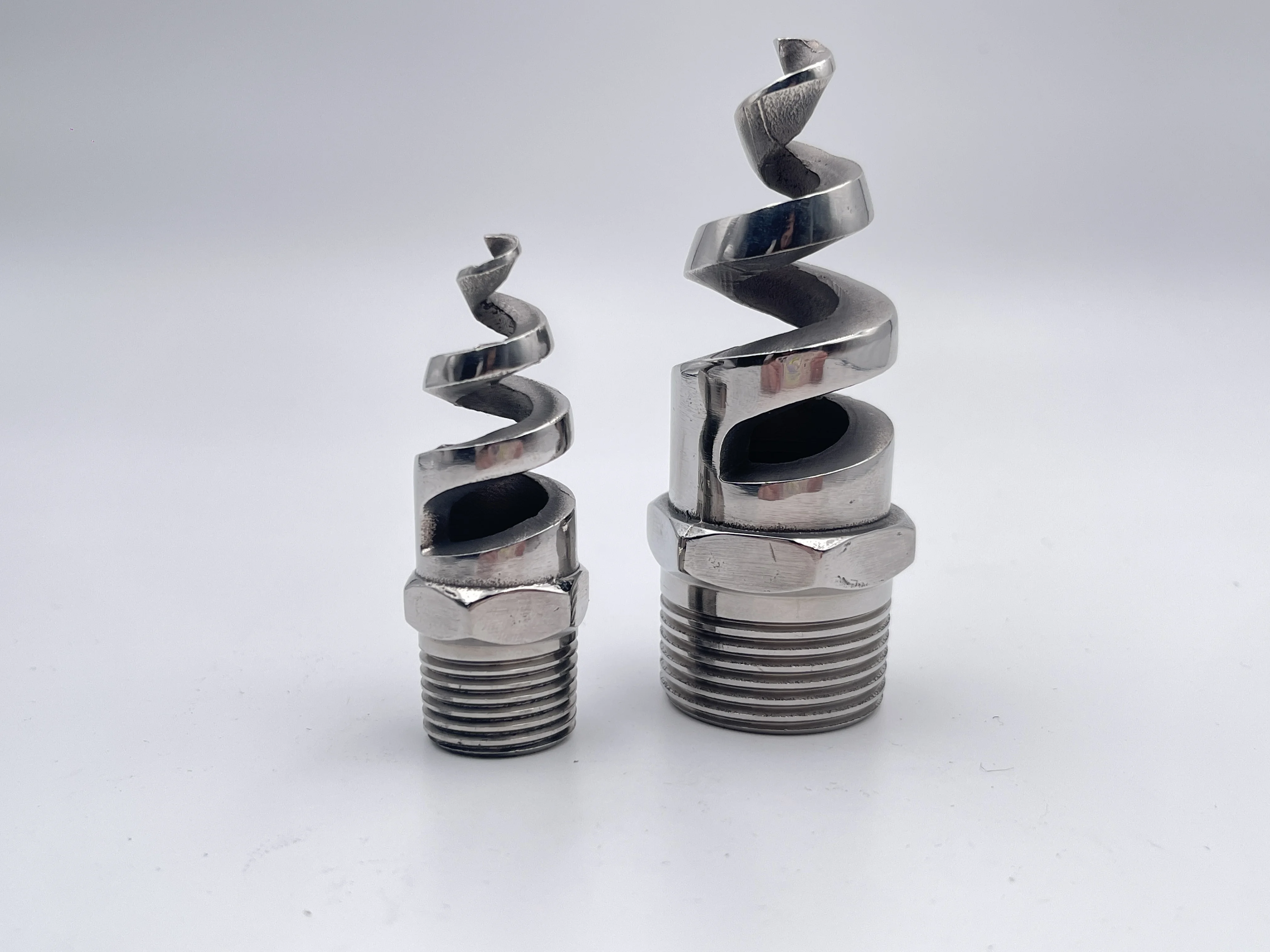 316L Stainless Steel Spiral Cone Spray Nozzle Atomizing Dedusting SPJT 1/4" - 2