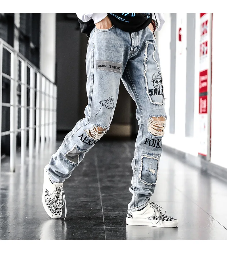 boog omvang Fascineren 2022 Fashion Custom Fashion He-man Pant Denim Men Skinny Ripped Stylish  Jeans - Buy Ripped Jeans,Stylish Jeans,Skinny Jeans Product on Alibaba.com