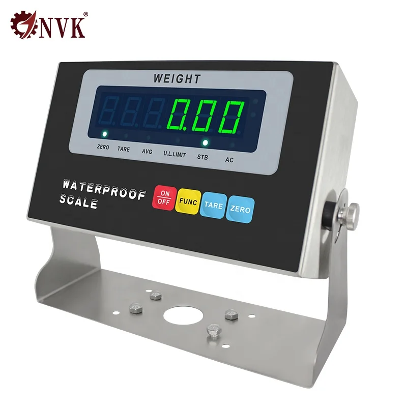 Large LCD Display Waterproof IP68 Stainless Steel Wash Down Weight Indicator for Industrial Scales