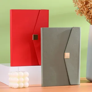 Customized Business Office A5 Imitation Leather Three Fold Notebook Gift Box Set