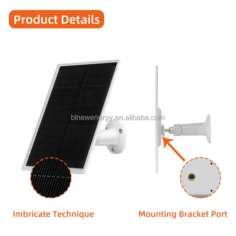 BUHESHUI 10W Solar Charger Panel Doorbell Surveillance Camera Security Monitoring CCTV with Solar Energy