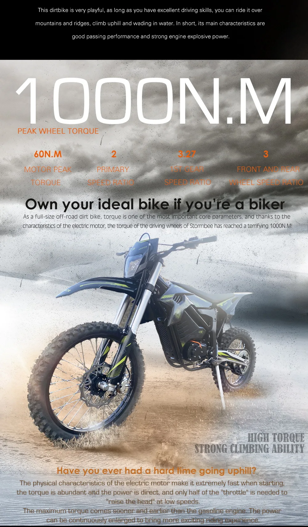 AdmitJet 20KW 85MPH Electric Dirt Bike For Adults