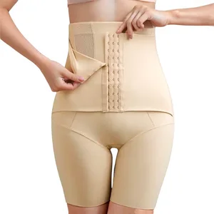 Wholesale Seamless Shaping Shorts with Strong Compression and Full Body Tummy Control Breathable Fajas Panties with Hooks