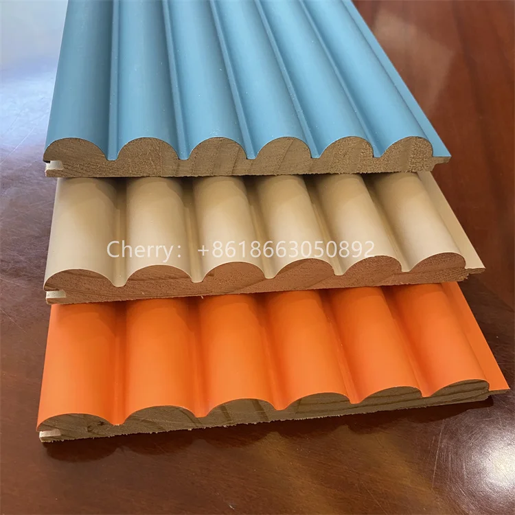 Luxury Engineering PVC Round Fluted Wall Panels Wall Cladding Interior Decor Panel