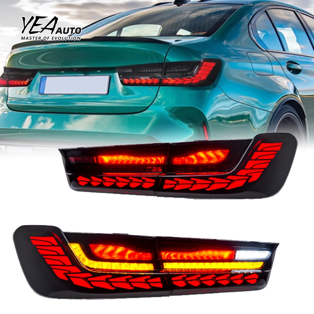 Modified to Dragon Scale LED Taillight Tail Lights Assembly for BMW 3 Series G20 G80 320i 2019-2023 Taillights Plug and Play