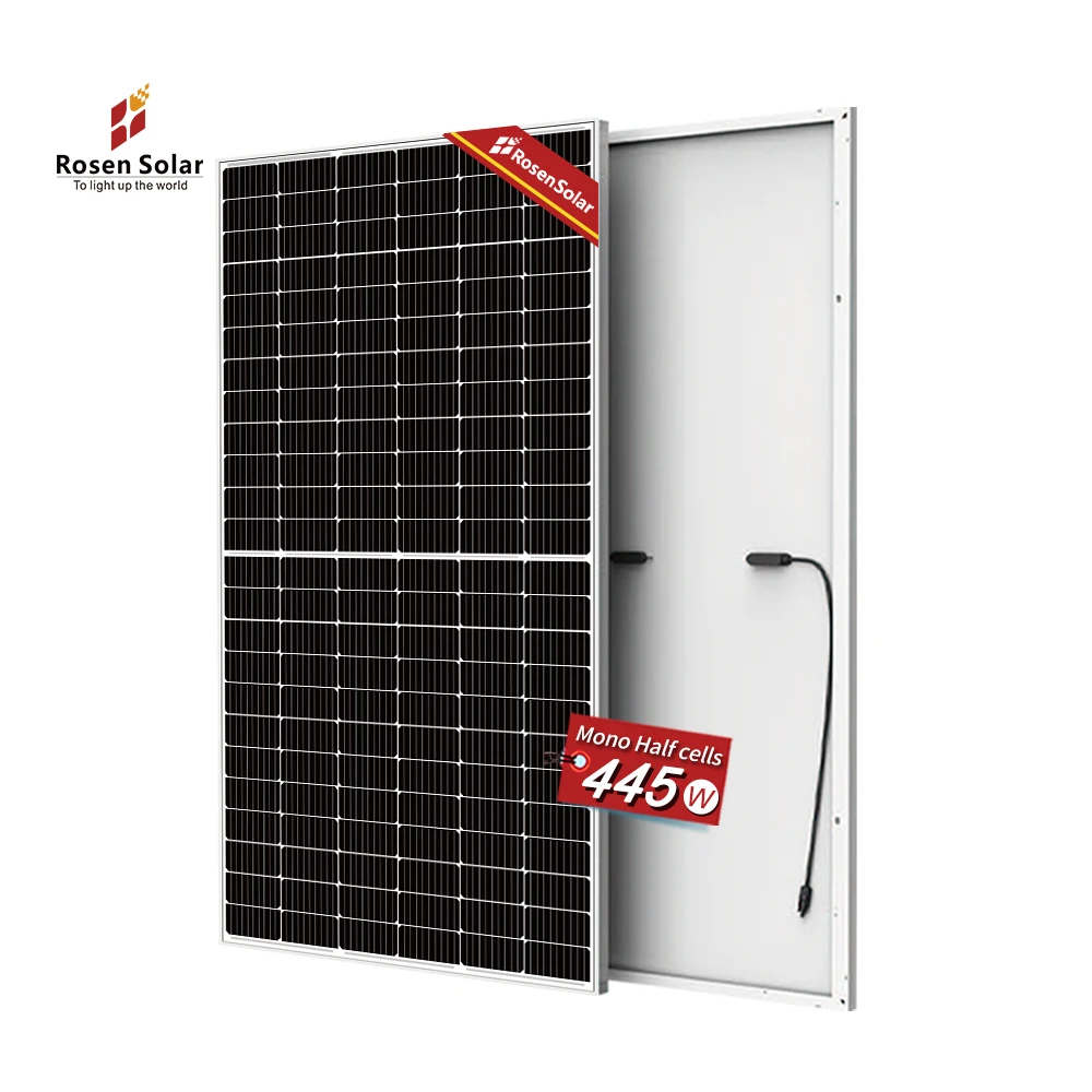 Rosen 12v 500w solar panel 166mm 9bb half cell solar panel