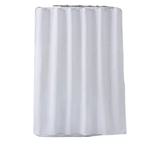 White shower curtain customized 100%polyester oxford fabric shower curtain digital printing accepted