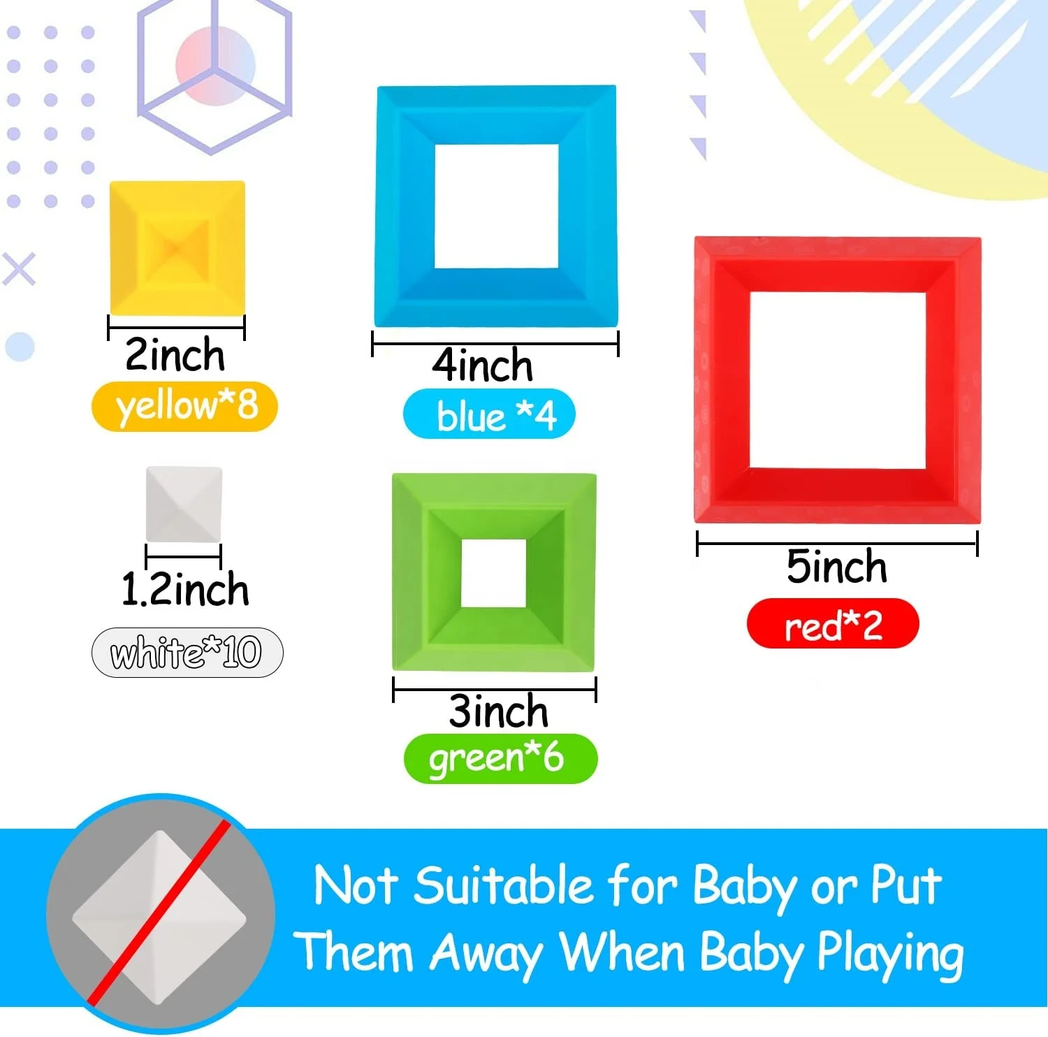 FUNNETOYU 15-teiliges Pyramidenspielzeug - Bunte Stapelbausteine Für Kinder Ab 3 Jahren