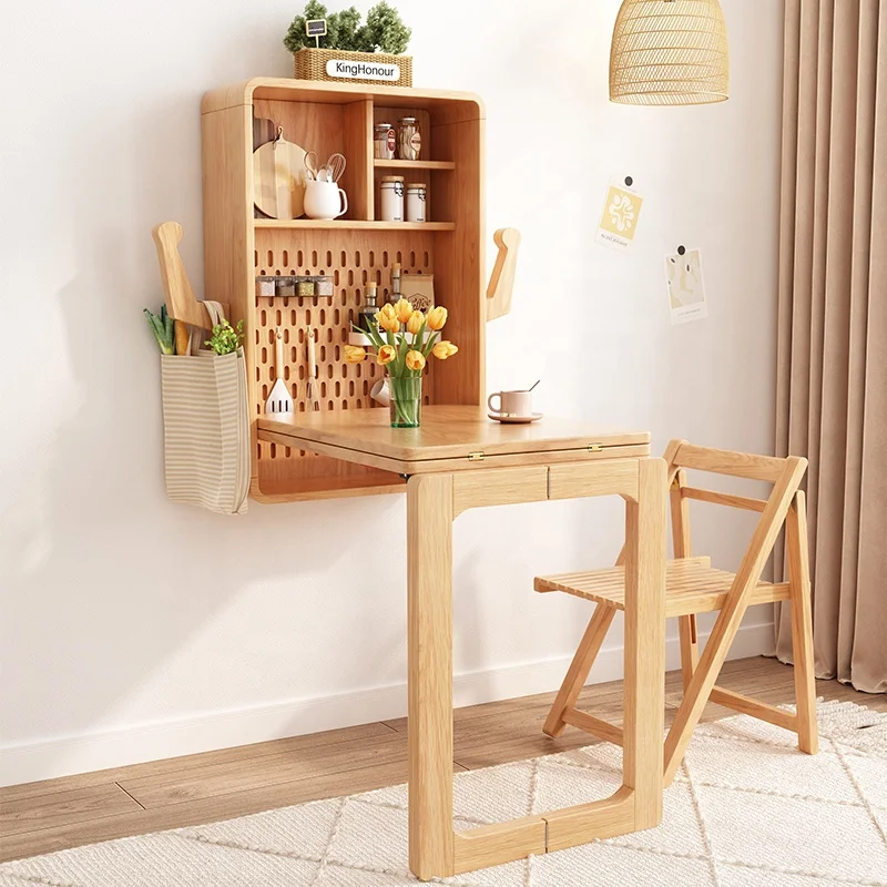 Space-saving Folding Wood Dining Table Perfect for Small Spaces