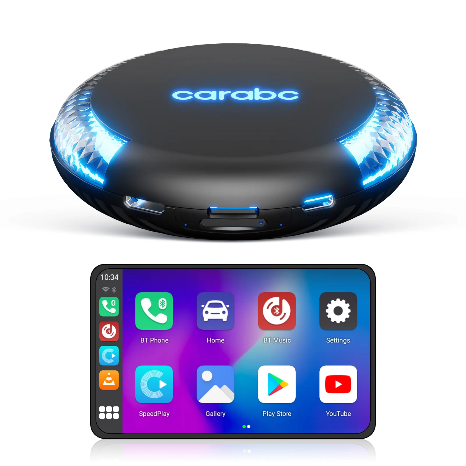 Carabc Carplay Ai Tv Box Plus Android12 4+64gb Qcm 8-core 6125 Wireless  Carplay Android Auto Youtube Netflix Iptv 4g Lte - Buy Wireless Carplay Ai  Tv