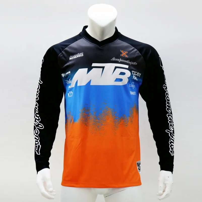 Футболка DH MX для горных и мотокроссов, мотоциклетная майка с длинным рукавом, одежда для мотокросса на заказ