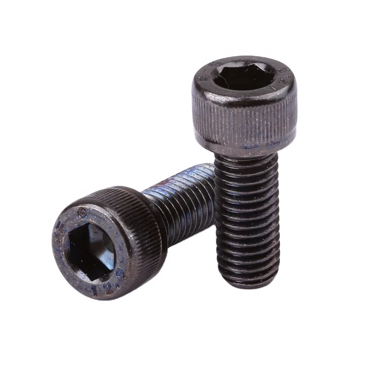 Chinese factory hexagon socket head screws DIN912 high strength black nickel plated socket head bolts grade12.9 screws