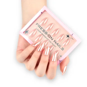 High Quality Artificial Fingernails Almond Press on Nails Customize Service PMMA Press on Nails for a Must-have Accessory