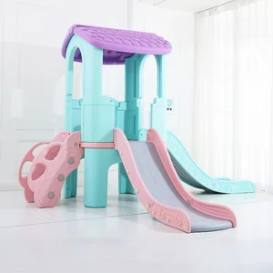 Multiple Way Indoor Playground Kids Slide PE Material Play House for Trampoline Park Educational Use