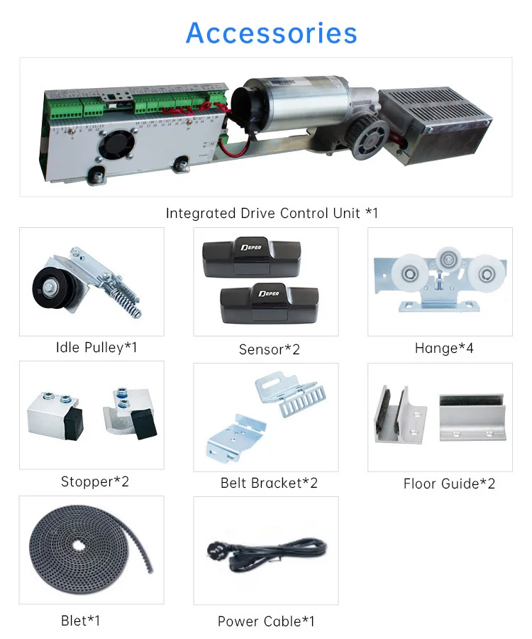 Economic Price D20 /ES200 Similar Easy Auto Motor Machine Automatic Sliding Door Systems With Aluminum Profile