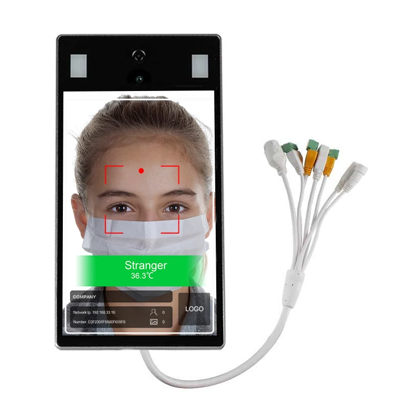 body temperature scanner measurement kiosk ai facial face recognition camera
