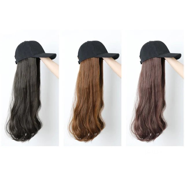 
Летняя бейсболка в Корейском стиле, оптовая продажа, парик в стиле волнистых волос, длинные волнистые волосы в стиле знаменитостей 