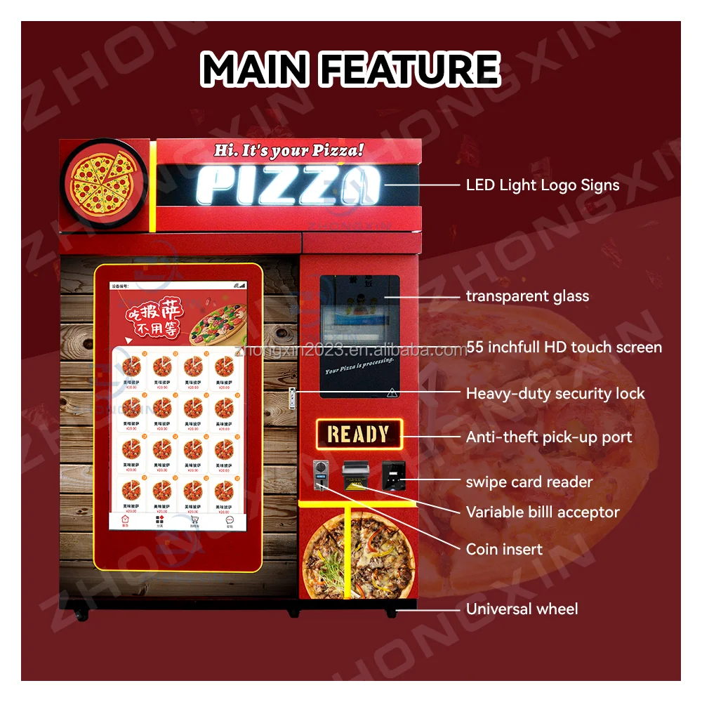 Pizza Cooking Vending Machine Counter Top Conveyor Belt Pizza Oven