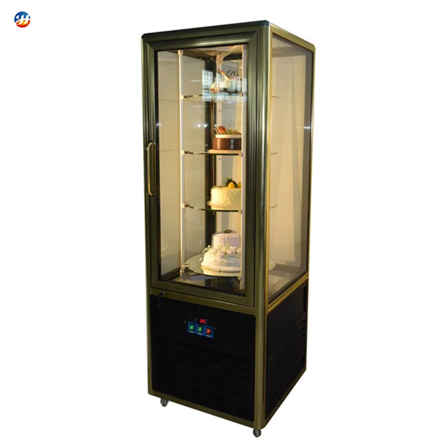 Upright Rotating Cake Display Cooler Refrigerator /Commical Bakery Showcase Cabinet