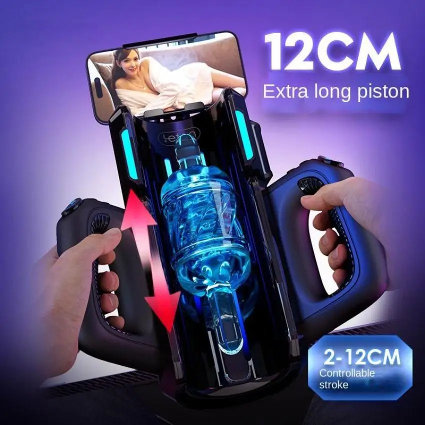 12cm Thrusting High-Speed Automatic Telescopic Vagina Male Masturbators Sex  Machine for Men High-Powered Sex Toys for Male