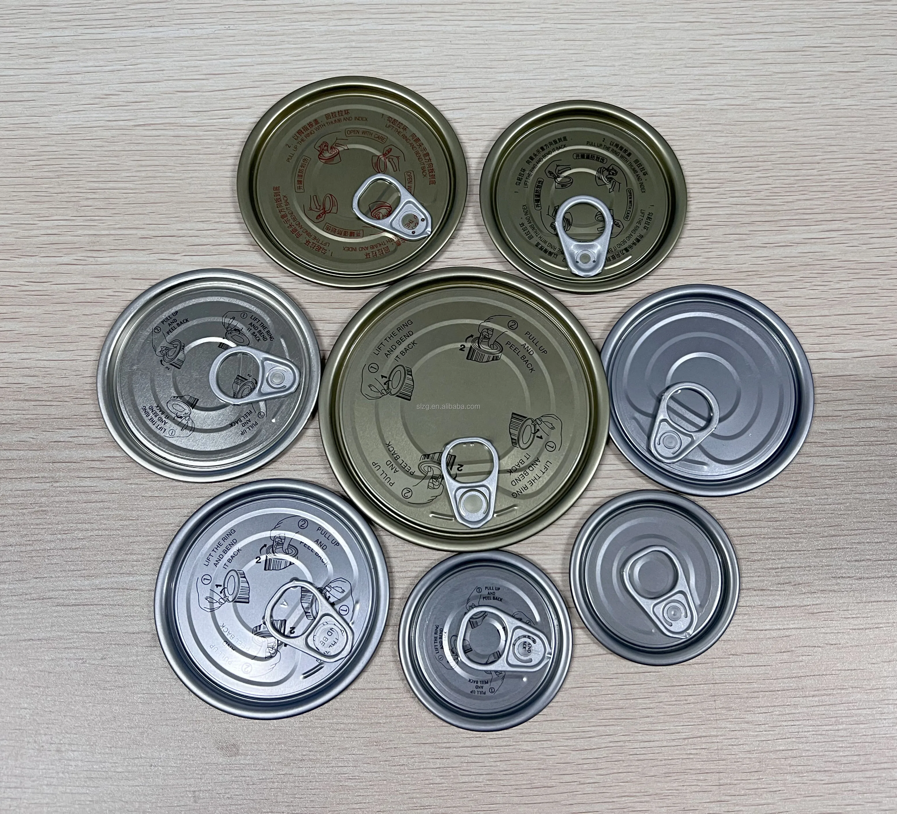 300# Tinplate Tfs Easy Open Can Lid End For Food Tin Can Seal Lid 73mm ...