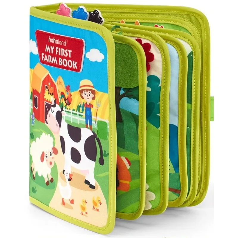 Early Felt Education Learning Board Book for 5-7 Years Old Kids Baby Fruit Tree Farm Animal Cognition Tools Educational Toys