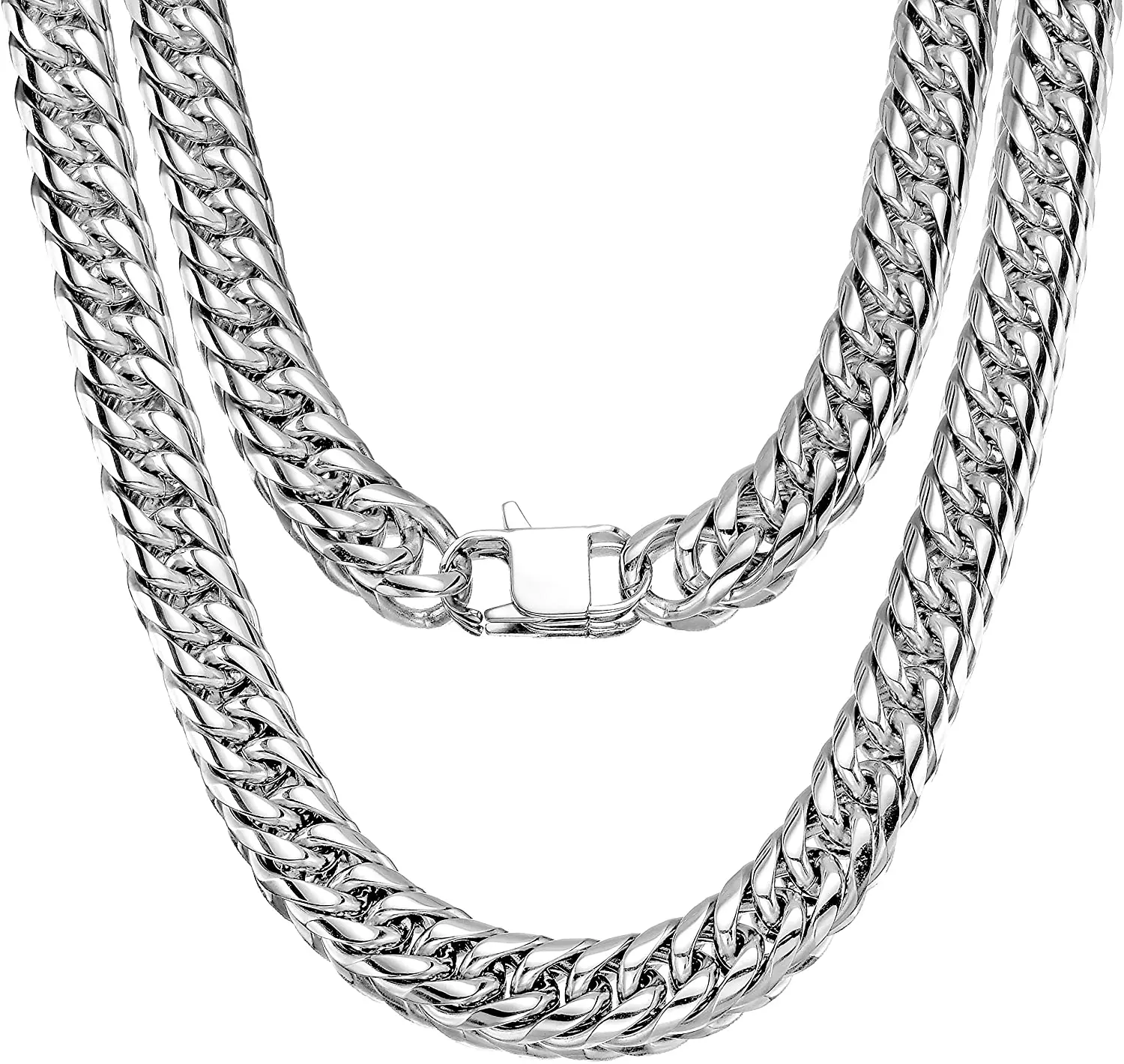 Cuban Link Choker Chain for Men Women Stainless Steel Curb Chain Necklace  14inch Teen Girls Boys Short Choker 5mm