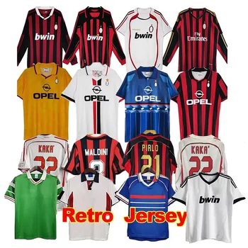 Real Retro shirts Soccer Uniforms Gullit Maldini Van Basten football t-shirts Jerseys KAKA Inzaghi PIRLO SHEVCHENKO BAGGIO