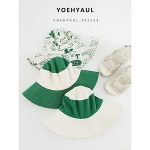 YOEHYAUL S1705 Forest Series Outdoor Anti-UV Kids Fisherman Hat Sunhats Camping Unisex Child Boy Girl Cotton Sun Hat Kids