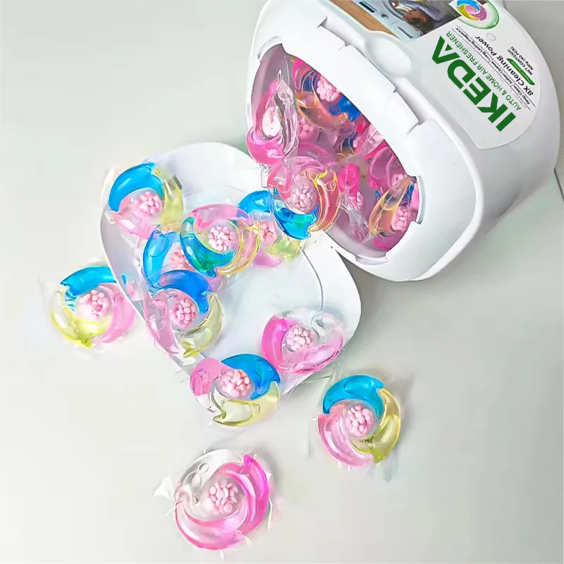 IKEDA Lab Scale Laundry Pod Machine Disposable 112 CO 3 Chamber Pods with Original Scent Detergent for Apparel